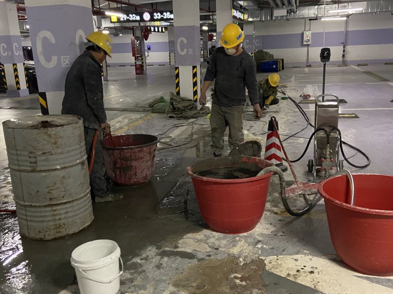 贵港某高层住宅地下室底板返水注浆加固施工